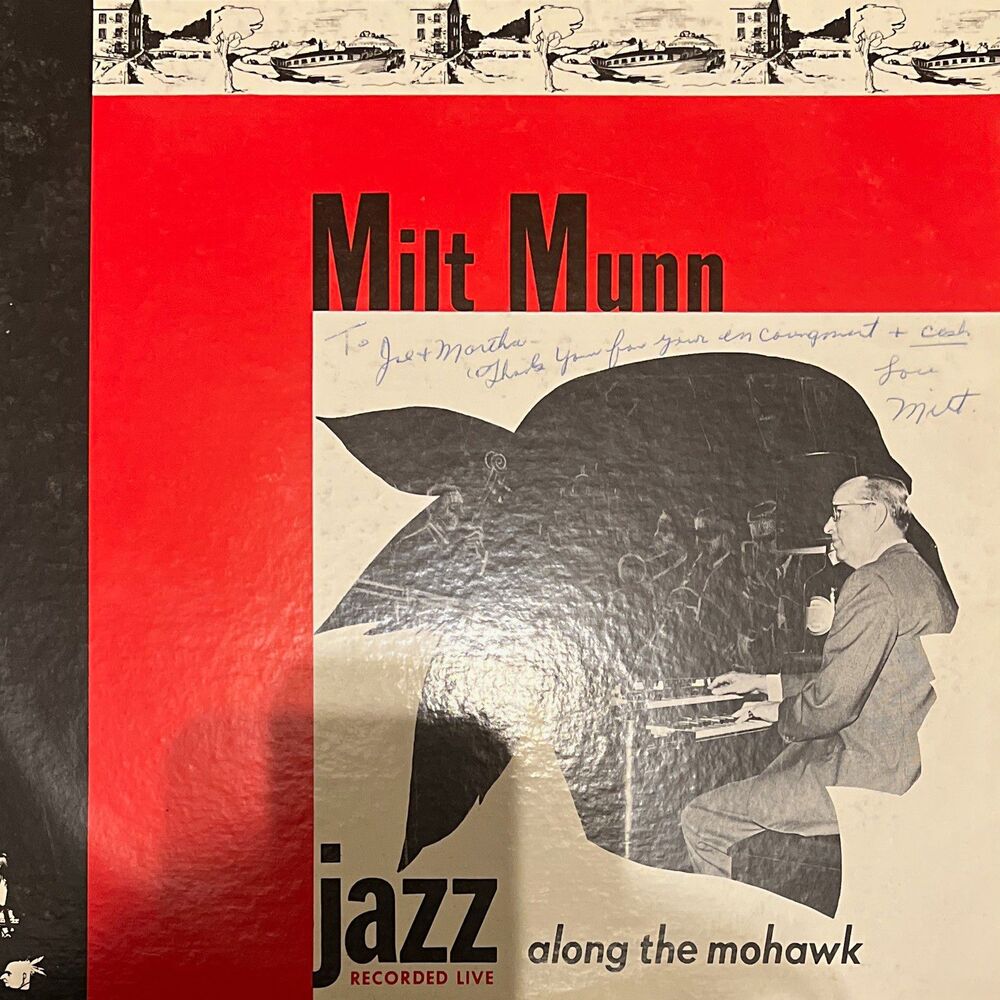 Milt Munn Sextet Jazz Along the Mohawk AGA HRS 21762 LP Vinyl 33 RPM Live Signed
